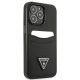 4. Guess Saffiano Triangle Logo Kartenfach Hülle für iPhone 13 / 13 Pro - Schwarz