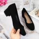 9. Sergio Leone W SK354C Wildleder-Pumps mit Blockabsatz Schwarz