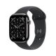 Apple Watch Series 11 GPS + Cellular 46 mm Gehäuse aus schiefergrauem Titan mit schwarzem Sportarmband – M/L