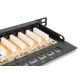 12. Digitus High-Density-Patchpanel 19" 24 x RJ45, LSA horizontal, Kat. 6, ungeschirmt, 0,5 HE, schwarz, Kabelführung