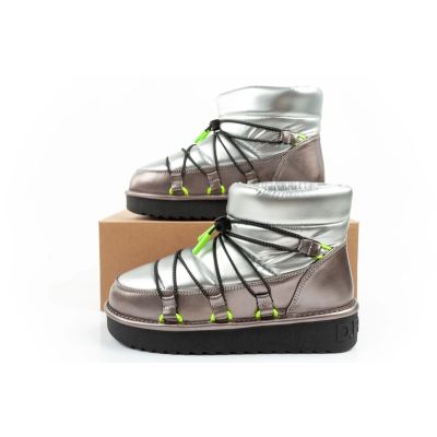 19. D.Franklin Damen Schneestiefel Winter Modische Isolierte Stiefeletten Silber