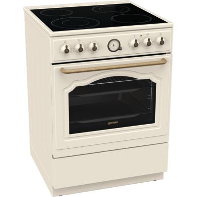 2. GORENJE GECS6B70CLI Retro-Elektroherd 60 cm | ExtraDampfgarfunktion | Heißluftfrittierfunktion | Gefrorenes Backen | Sahne