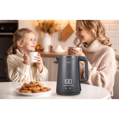 11. ELDOM Akku-Wasserkocher C515S ORRA 1,8 l 2000 W, Grau, 5 Programme 45, 55, 70, 85, 100 °C, Temperaturhaltefunktion