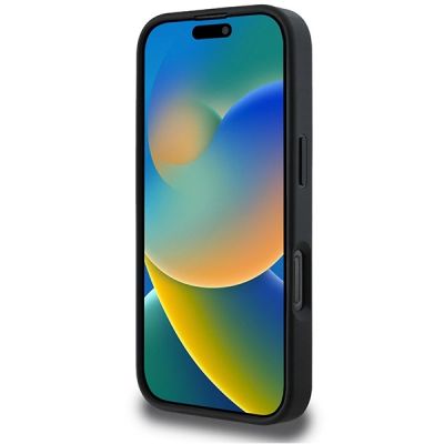 5. DKNY Schutzhülle mit Karomuster und bedruckten Streifen für iPhone 16 Pro Max, Schwarz