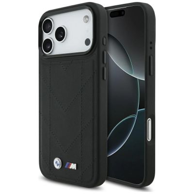 BMW M Quilted Logo MagSafe Case für iPhone 17 Pro Max – Schwarz
