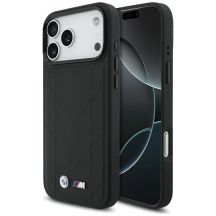 BMW M Quilted Logo MagSafe Case für iPhone 17 Pro Max – Schwarz