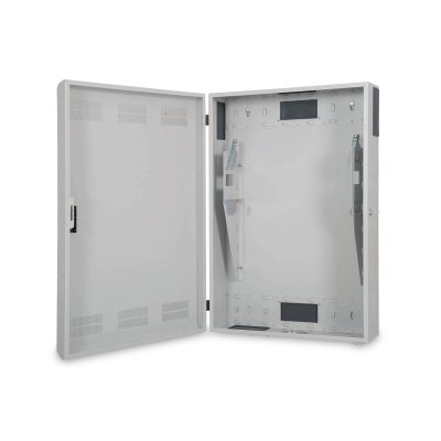 2. Digitus SLIM 19" 3U 600x200 Wand-Netzwerkschrank, geschlossene Tür, grau, ungeteilt, montiert, 100 kg