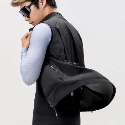 3. Rockbros YDMJ003 Winddichte Weste für Frühling/Herbst, Größe XL – Schwarz