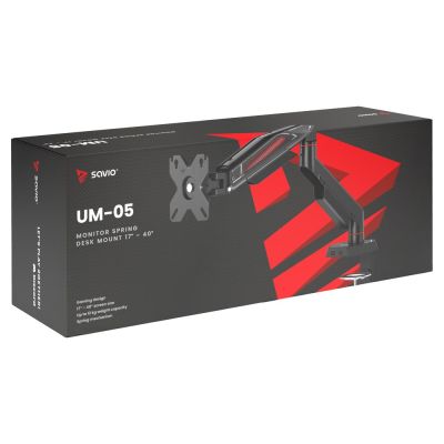 5. SAVIO Tischmonitorhalterung für Monitore von 17 bis 40 Zoll (2–11 kg) mit Feder UM-05
