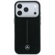 3. Mercedes Leder-Halbwickelhülle mit ikonischer Linie und MagSafe-Funktion für iPhone 18 Pro Max / 17 Pro Max – Schwarz