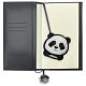 4. Nimmy Big Eyed Pet 2.0 Panda 2-in-1 Notizbuch + Stift-Set, Schwarz