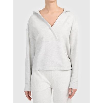 Damen-Kapuzenpullover mit Umschlagform aus sehr weichem Strickmaterial 4F 4FWAW26TSWSF2661-27M