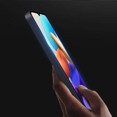 7. Dux Ducis 9D gehärtetes Glas Vivo Y35 / Vivo Y22 / Vivo Y22s 9H gehärtetes Glas mit schwarzem Rahmen