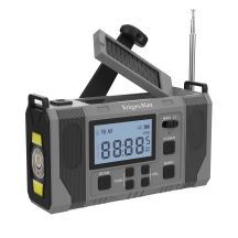 Solarradio, tragbares SOS-Notfunkgerät, 10000-mAh-Powerbank, Taschenlampe, Dynamo, Kruger&Matz