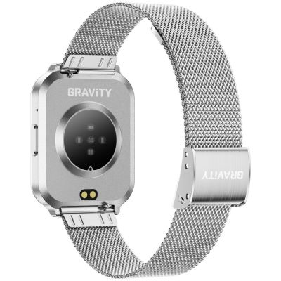 14. Smartwatch Gravity Silbernes Armband + Armband GT44-4