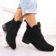 12. Damen-Boots mit Schnürung und Reißverschluss, warm gefüttert, schwarz M.Daszyński SA198-24