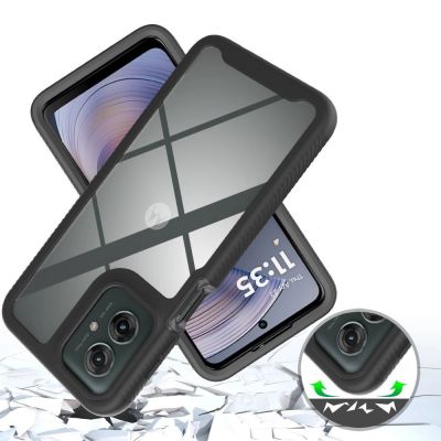 4. Tech-Protect Defense Case für Motorola Moto G15 / G15 Power / G05 / E15 - Schwarz