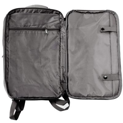 7. Grauer Flugzeugrucksack mit Laptopfach SEMI LINE
