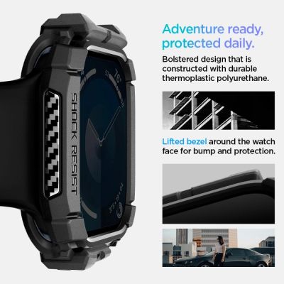 11. Spigen Rugged Armor Hülle für Apple Watch 10 (42 mm) – Schwarz