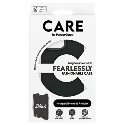 4. CARE by PanzerGlass Fashion Case mit MagSafe für iPhone 16 Pro Max – Schwarz