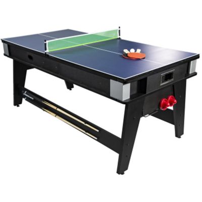 4. 4-IN-1 MULTIGAMING-TISCH: BILLARD-TISCH, TENNISANSCHLUSS, ESSTISCH 189 x 94,1 x 81,3 cm ENERO
