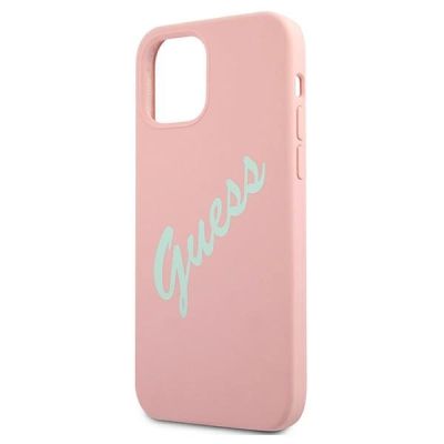 6. Guess GUHCP12MLSVSPG iPhone 12/12 Pro 6.1" rose grün/grün pink Hardcase Silikon Vintage