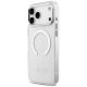 2. Guess Metal Outline MagSafe Hülle für iPhone 17 Pro Max - Silber