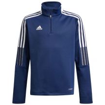 adidas Tiro 21 Warm Top marineblaues Kinder-Sweatshirt GK9672
