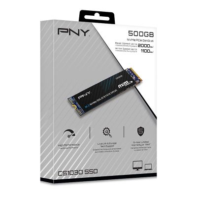 2. PNY CS1030 M.2 NVMe 500GB SSD