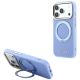 Guess Ring Stand 360 Grained Classic Logo MagSafe Hülle für iPhone 18 Pro / 17 Pro – hellblau
