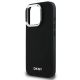 6. DKNY Plain Silver Logo MagSafe Hülle für iPhone 16 Pro – Schwarz