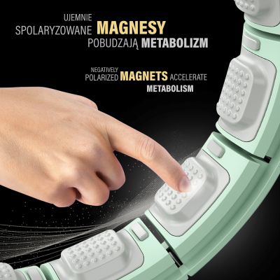 6. Hula Hop HMS HHM13 mit Magneten, Gewicht und Zähler grün