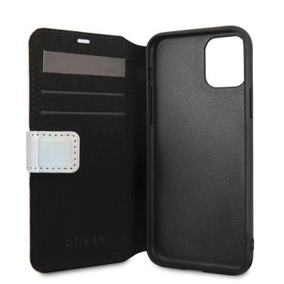 3. Guess, GUFLBKN58BLD iPhone 11 Pro Silber/Silberbuch schillernd