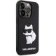 4. Karl Lagerfeld KLHCP14L3DRKHNK iPhone 14 Pro 6.1" schwarz/schwarz Hardcase Rubber Choupette 3D