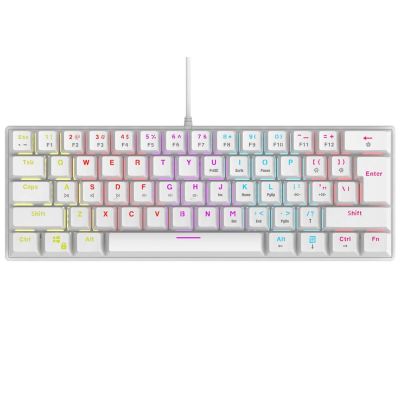 3. RAMPAGE MECHANISCHER TASTATURPFLÜGEL K60 Weiß
