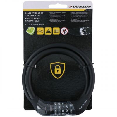 Dunlop Fahrradschloss, Kabel, Code 10 mm x 65 cm 1042497