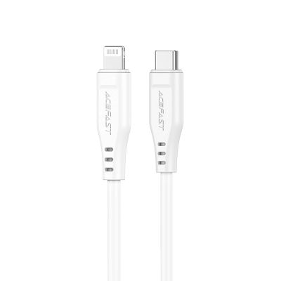 Acefast C3-01 Lightning – USB-C PD-Kabel 30 W 3 A 480 Mbit/s 1,2 m – Weiß