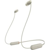 Sony WI-C100 Kabelloses In-Ear-Bluetooth-Headset für Anrufe und Musik, Beige