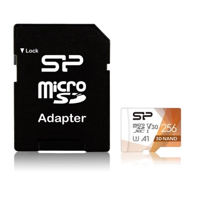 2. Silicon Power microSDXC Superior Pro 256GB V30 UHS-1 U3 A1 Speicherkarte + microSD-SD-Adapter (SP256GBSTXDU3V20AB)