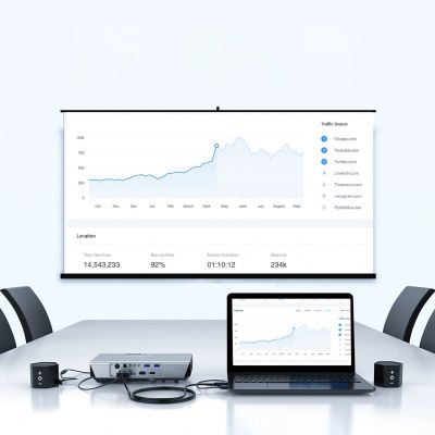 10. Orico XD-VATH VGA- und 3,5-mm-Klinkenstecker-auf-HDMI-Full-HD-60-Hz-Kabel mit USB-Stromversorgung, 5 m – Schwarz