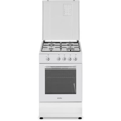 Simfer | Herd | 4401SGRBB.1 | Kochfeld: Gas | Backofen: Gas | Weiß | Breite: 50 cm | Tiefe: 55 cm | 49 l