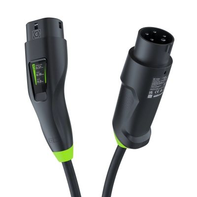 Green Cell Habu Mobiles Ladegerät für Elektrofahrzeuge 11 kW 7 m Typ 2 CEE