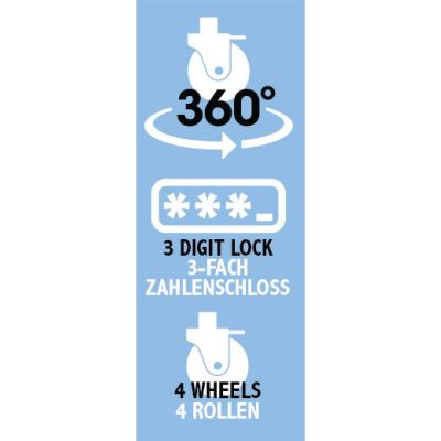 55. 3er-Set Koffer (18, 22, 26 Zoll), silberfarben, Slazenger