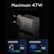 2. Spigen Essential EE472EU-GAN 2-Port 47W Wandladegerät – Dunkelgrau
