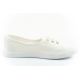4. Lee Cooper Damenschuhe, sportliche weiße Slip-On-Ballerinas