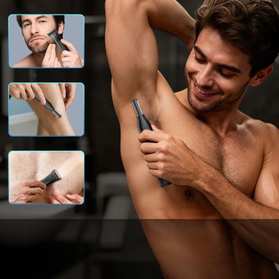 4. MAXGROOM M-319 Multifunktionstrimmer mit austauschbaren Aufsätzen – schwarz