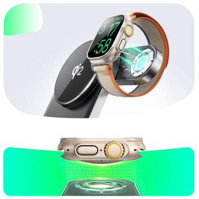 2. Joyroom JR-W17 Qi 3-in-1 Kabelloses Induktives Ladegerät - Schwarz