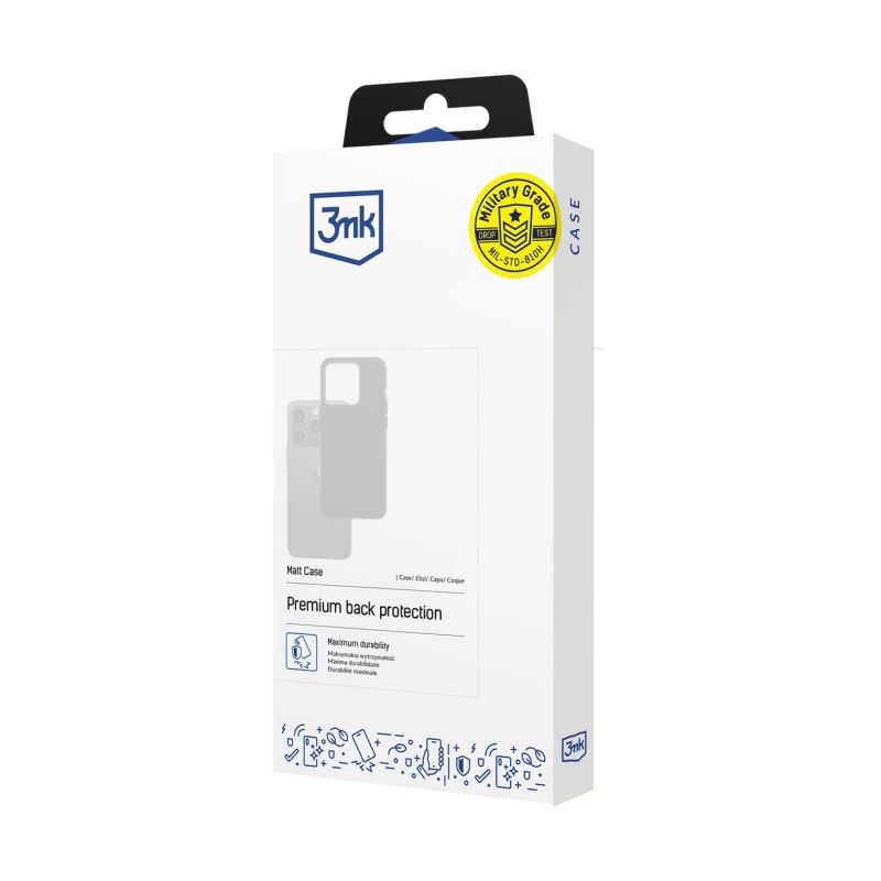 2. Hülle für iPhone 13 Mini Serie 3mk Matt Case - schwarz