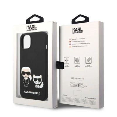 8. Karl Lagerfeld KLHMP14MSSKCK iPhone 14 Plus 6.7" Hardcase schwarz / schwarz Liquid Silicone Karl & Choupette Magsafe
