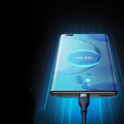 12. Baseus Flash Series II Kabel USB - USB Type C / Lightning / Micro USB 100 W 1,2 m blau (CASS030003)